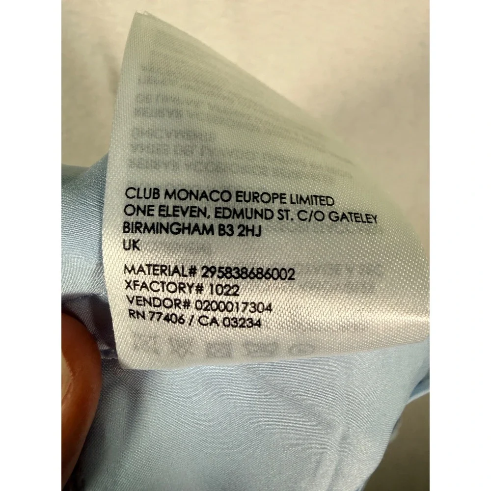 Club Monaco Pleated High Waisted Viscose Ramie Shorts Size 12 Light Blue